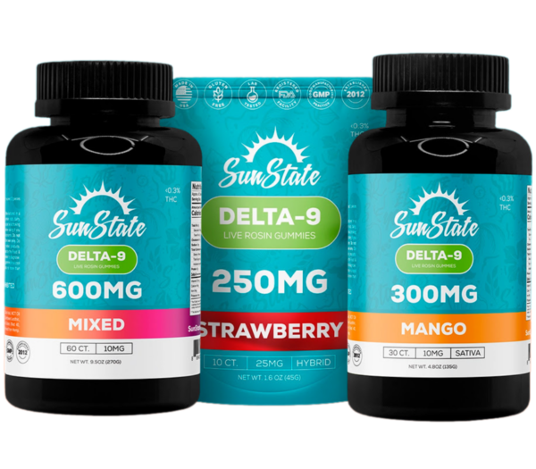 Sun State Hemp Delta 9 Live Rosin Gummies