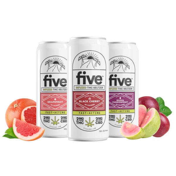 fiveCBD Ready-to-Drink Beverages - Variety Bundle - 24pk
