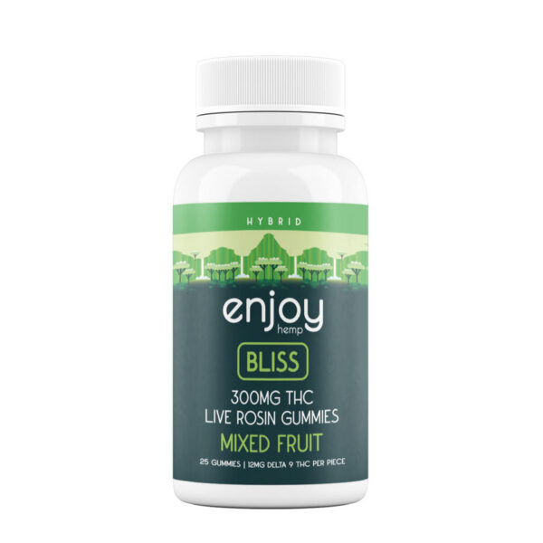 Enjoy Hemp Live Rosin THC Gummy Bottles - 25ct